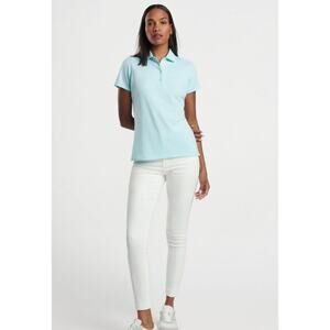 Peter Millar Womens Polo S Teal Golf Tennis Pickleball Sun Comfort Athleisure